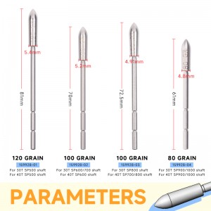 159928 80/100/120 Edelstahleinsatzpunkte für ID3.2mm Carbon Pfeile