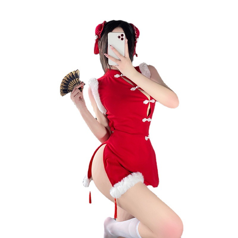 Neu-Stil Cheongsam, sexy Bunny Girl Cosplay -Uniform, Internet - Promi -Set, verlockender Kaninchen - Neujahrs -Outfits für Frauen, Leistungsverschleiß 330 Preis:$112.99