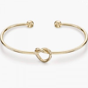 4k Gold plattiert für immer Liebesknoten Infinity Armreif Armbänder für Frauen verstellbares Goldarmband für Frauen elegantes Gold-Plattierte Offenes Manschettenarmband mit Knotengestaltung - moderner minimalistischer Schmuck für t...