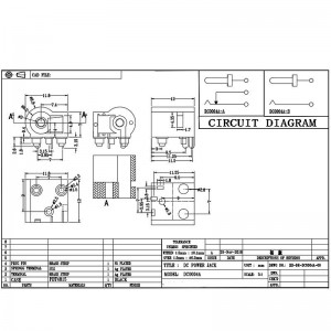 DC Socket DC-0004a, kleiner Haushaltsgeräte -Sockel für Wasserreiniger, zwei-Ladungssteck Oberflächenhalterung mit Stiftsäule mit Positionierungssäule