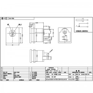 DC Socket DC-207, Direkteinfügung Audio Socket, zwei-Pin Kupferstift Stromladestecke