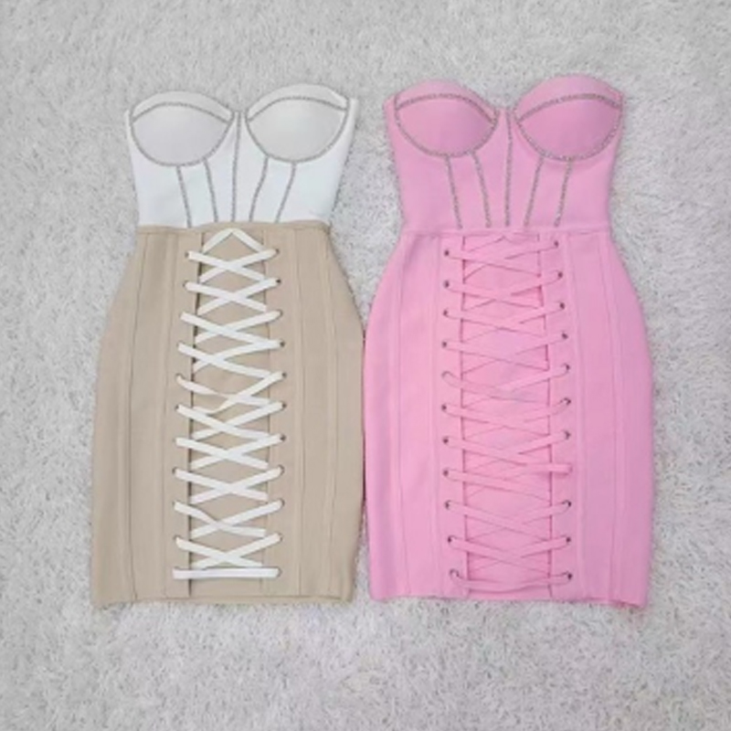 Drill Hip Wrap Bandage Kleid