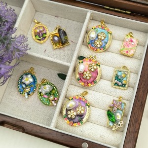 Vintageölmalerei Anhänger