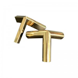 Zotye Edelstahl Gold elektropliert dreieckig drei-dimensionale Hohlständerverzierung