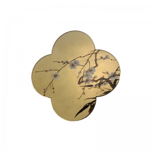 Zotye Edelstahl Gold Electroplated Chinese-Stil gemusterte Edelstahl dekorative Gegenstände