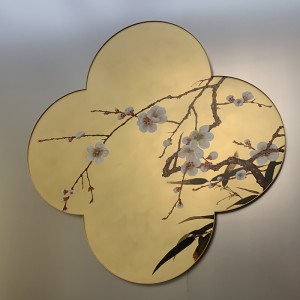 Zotye Edelstahl Gold Electroplated Chinese-Stil gemusterte Edelstahl dekorative Gegenstände