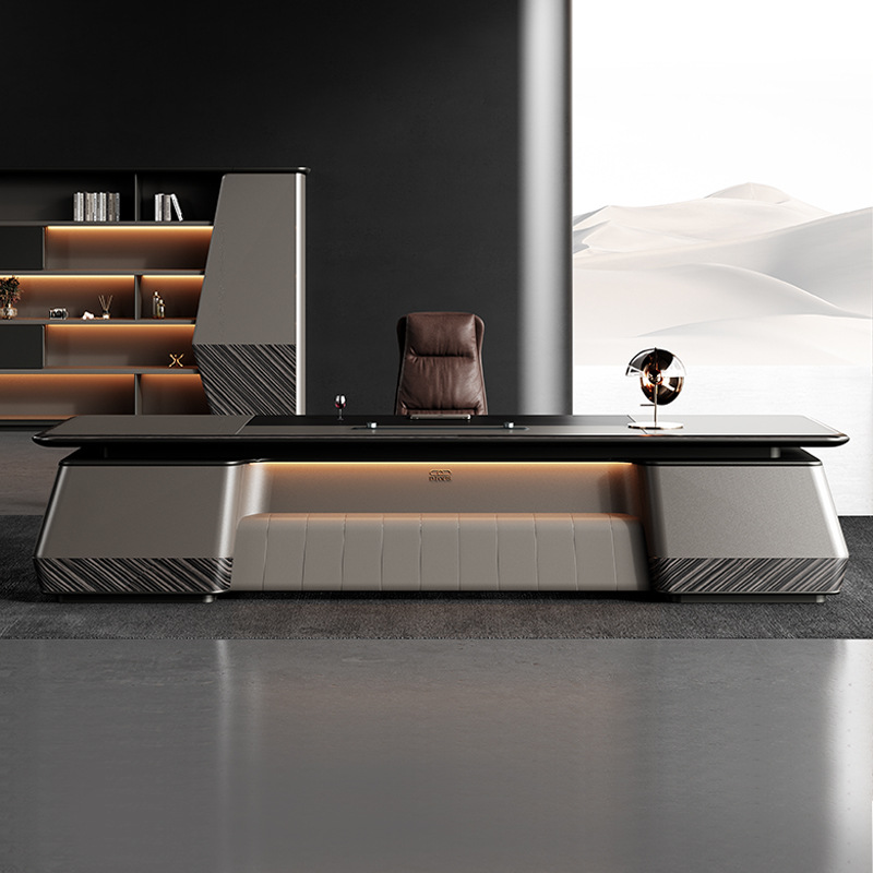 Modell DBT006 Luxus-Panel-style Manager Single Executive Desk, Vorsitzender\\Großer Büroschreibtisch mit Stuhlset, Boss-Schreibtisch